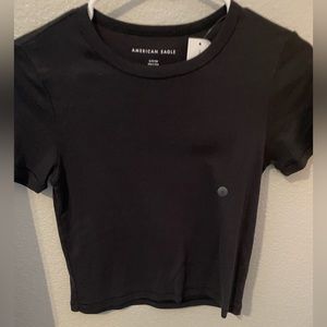 American Eagle| black crop top